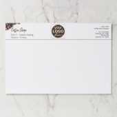 コーヒー豆コーヒーショップビジネス素朴あなたのロゴ ペーパーパッド (正面)