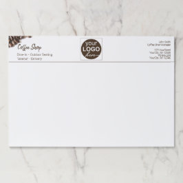 コーヒー豆コーヒーショップビジネス素朴あなたのロゴ ペーパーパッド