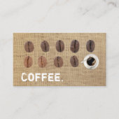 コーヒー豆コーヒーバーラップロイヤリティパンチ ロイヤリティカード (正面)