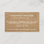 コーヒー豆コーヒーバーラップロイヤリティパンチ 名刺 (裏面)