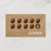 コーヒー豆コーヒーバーラップロイヤリティパンチ 名刺 (正面)