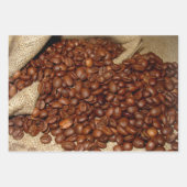 コーヒー豆コーヒー愛好家 ラッピングペーパーシート (正面2)