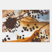 コーヒー豆コーヒー愛好家 ラッピングペーパーシート (正面)