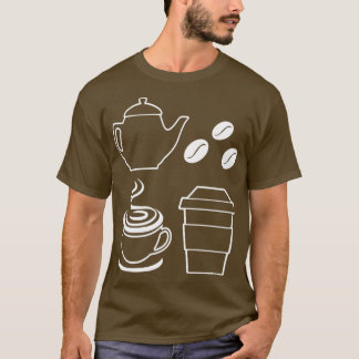 コーヒー豆コーヒー要素コーヒー愛好家グラフィック Tシャツ