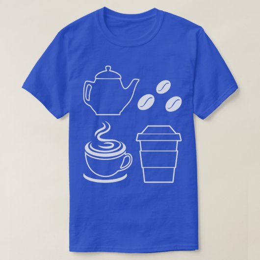 コーヒー豆コーヒー要素コーヒー愛好家グラフィック Tシャツ (デザイン正面)