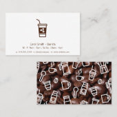 コーヒー豆コーヒー飲料パターン 名刺 (正面/裏面)