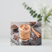 コーヒー豆シナモンとアイスコーヒー シーズンポストカード (スタンド正面)