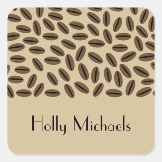 コーヒー豆シール スクエアシール (正面)