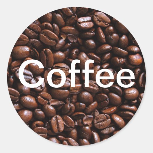 コーヒー豆スタンプ ラウンドシール (正面)