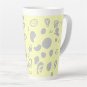 コーヒー豆デザイン カフェラテマグ (右アングル)