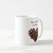 コーヒー豆ハートシェイプマグカップ、ラブコーヒーデザイン コーヒーマグカップ (正面右)