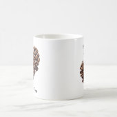 コーヒー豆ハートシェイプマグカップ、ラブコーヒーデザイン コーヒーマグカップ (中央)