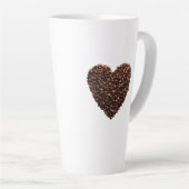 コーヒー豆ハートラテマグカップ カフェラテマグ (右アングル)