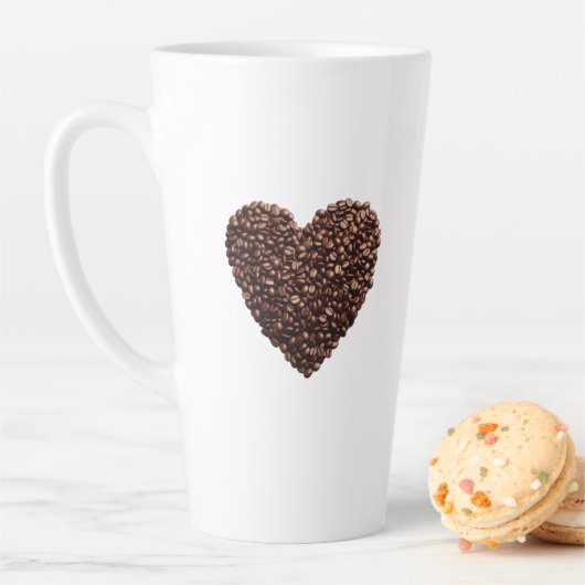 コーヒー豆ハートラテマグカップ カフェラテマグ (インサイチュ)