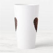 コーヒー豆ハートラテマグカップ カフェラテマグ (正面)