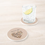 コーヒー豆ハート コースター (側面)