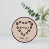 コーヒー豆ハート 結婚式招待状 (スタンド正面)