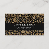 コーヒー豆バックグラウンド 名刺 (裏面)