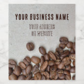 コーヒー豆バッグラベル ワインラベル (シングルラベル)