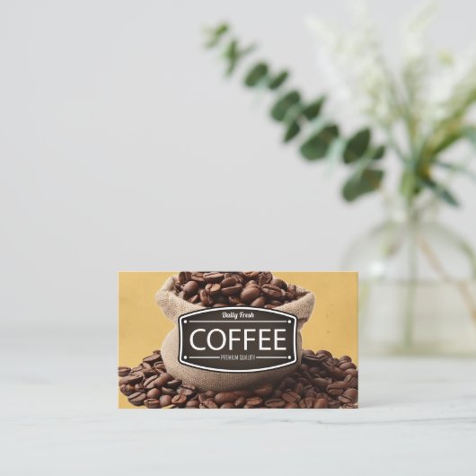 コーヒー豆バッグ 名刺 (スタンド正面)