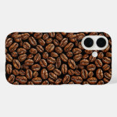 コーヒー豆パターンのキュートなコーヒーラバーデザイン Case-Mate iPhoneケース (裏面 (横))