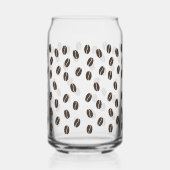 コーヒー豆パターン ガラス缶 (左)