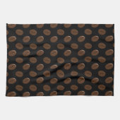 コーヒー豆パターン キッチンタオル (横)