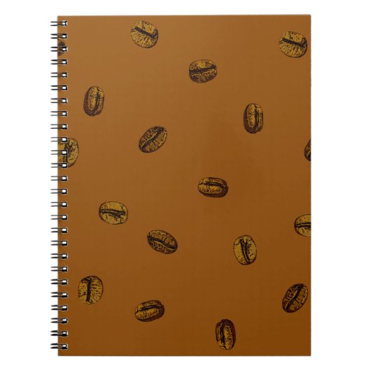 コーヒー豆パターン ノートブック (正面)