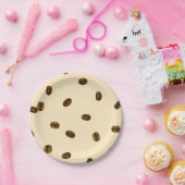 コーヒー豆パターン ペーパープレート (パーティー)