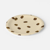 コーヒー豆パターン ペーパープレート (アングル)