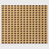 コーヒー豆パターン ラッピングペーパー (フラット)