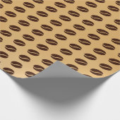 コーヒー豆パターン ラッピングペーパー (角)