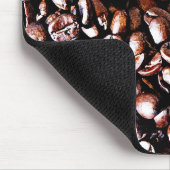 コーヒー豆パターン-暗いロースト マウスパッド (コーナー)