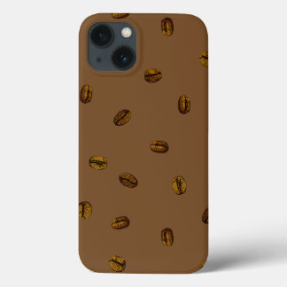 コーヒー豆パターン iPhone 13ケース