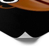 コーヒー豆パンプンおもしろいダークBG ポスター (角)