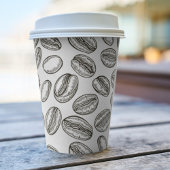 コーヒー豆ブラック&ホワイトコーヒーショップ事業 紙コップ