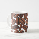 コーヒー豆ブリスマグカップ、白コーヒーマグカップ コーヒーマグカップ (正面左)