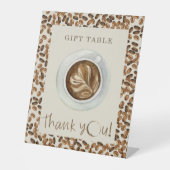 コーヒー豆ベビーシャワーギフトテーブル 台座サイン (正面)