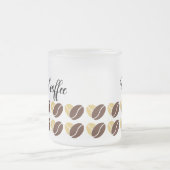 コーヒー豆マグカップ編集可能 フロストグラスマグカップ (中央)