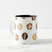 コーヒー豆マグカップ ツートーンマグカップ (正面左)