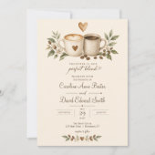 コーヒー豆マグハートパーフェクトブレンド結婚式 招待状 (正面)