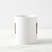 コーヒー豆モノグラムイニシャルM 名前入り コーヒーマグカップ (中央)