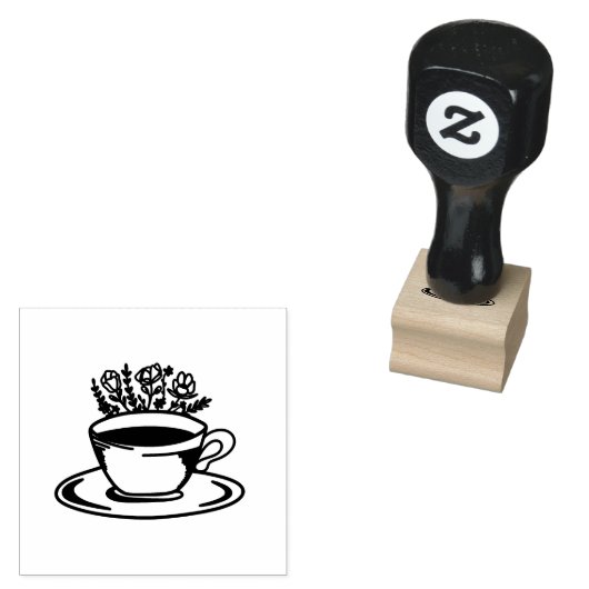 コーヒー豆ラバースタンプ太字アイコン ラバースタンプ (押印)
