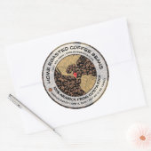 コーヒー豆ラベルテンプレート ラウンドシール (封筒)