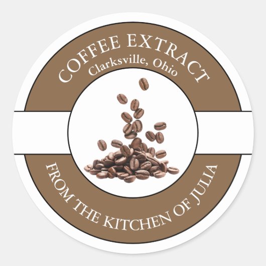 コーヒー豆ラベル ラウンドシール (正面)