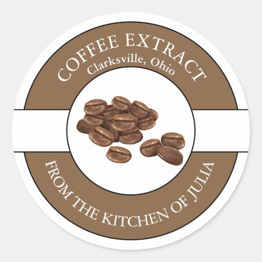 コーヒー豆ラベル ラウンドシール (正面)