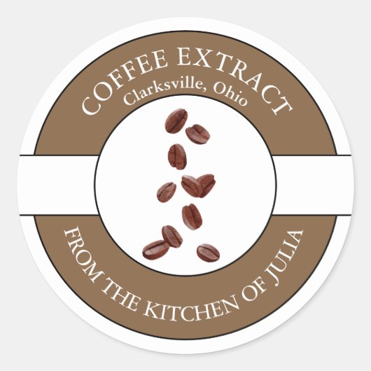 コーヒー豆ラベル ラウンドシール (正面)