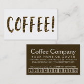 コーヒー豆ロイヤリティ ロイヤリティカード (正面/裏面)