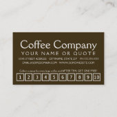 コーヒー豆ロイヤリティ ロイヤリティカード (裏面)