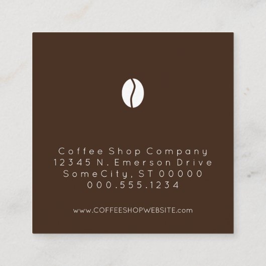 コーヒー豆ロイヤリティ ロイヤリティカード (裏面)